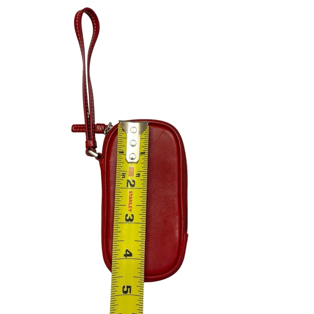Coach vintage red leather wristlet bag case - Picture 4 of 5